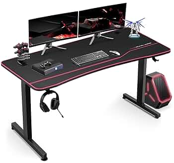 Amazon.co.jp: GTRACING ゲーミングデスク light red : 文房具